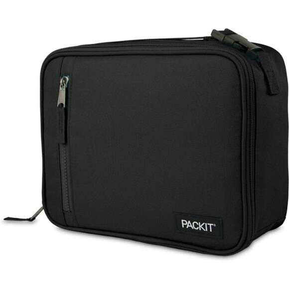 Freezable Lunch Bag Foldable Insulated Reusable Tote with Pocket Handle - Picture 3 of 7